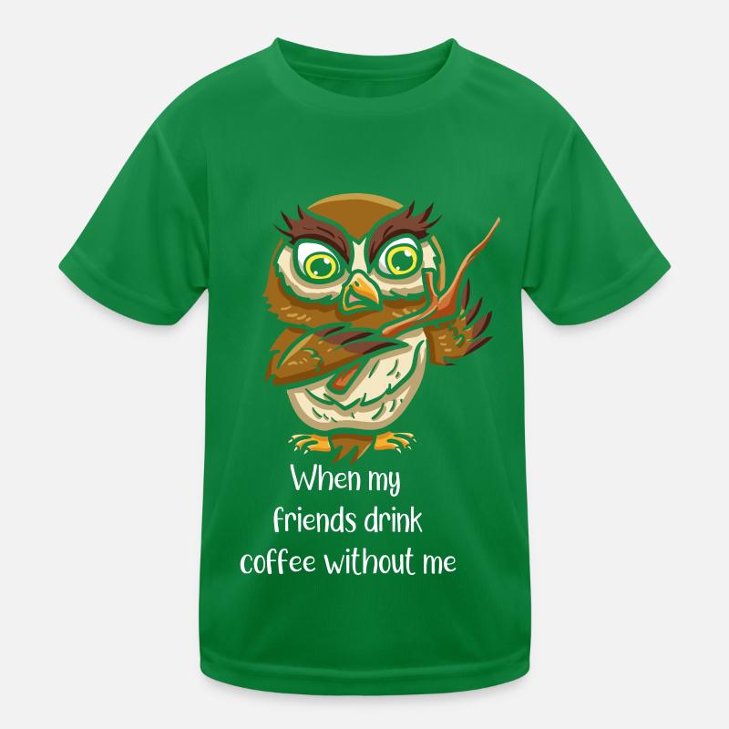 Hibou amis moi buvant du café T-shirt sport Enfant