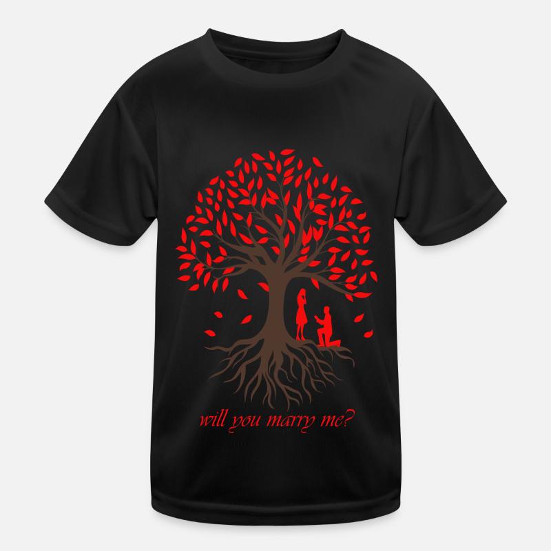 Demande en mariage Arbre de vie amoureuse T-shirt sport Enfant