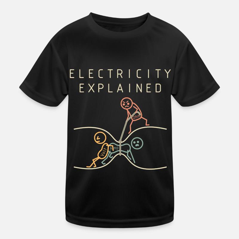 L’électricité explique la physique T-shirt sport Enfant