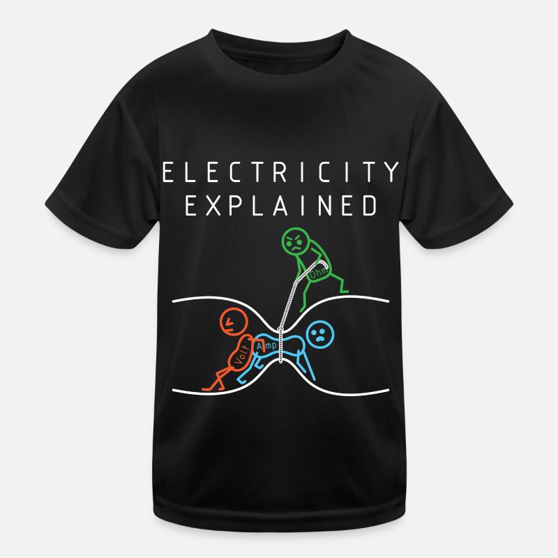 Electrical diagram electricity Kids Functional T-Shirt