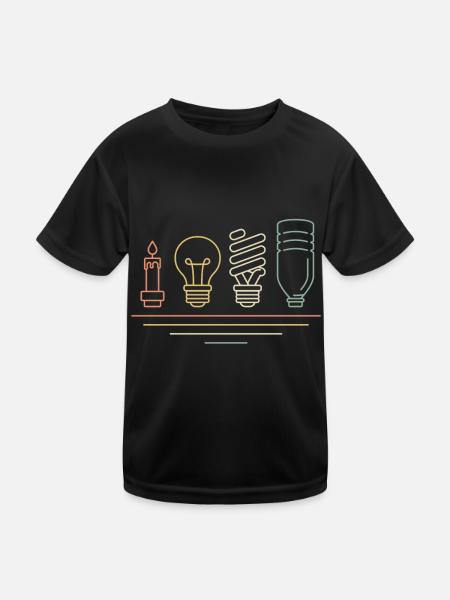 Etudiant en génie électrique, - T-shirt sport Enfant - noir - Devant
