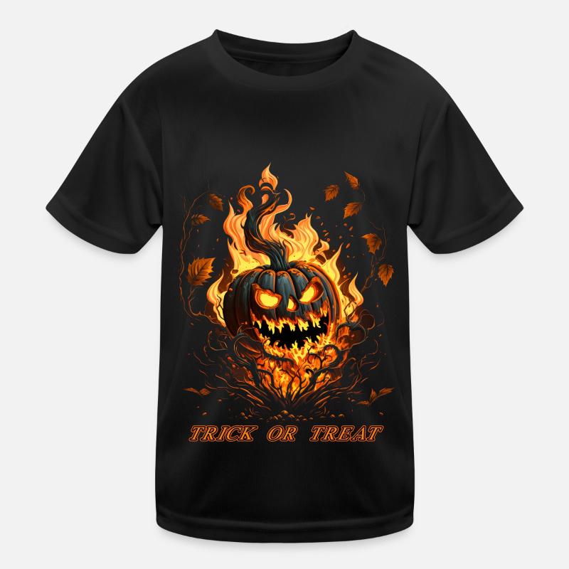 Cool Halloween Pumpkin Halloween Party Kids Functional T-Shirt