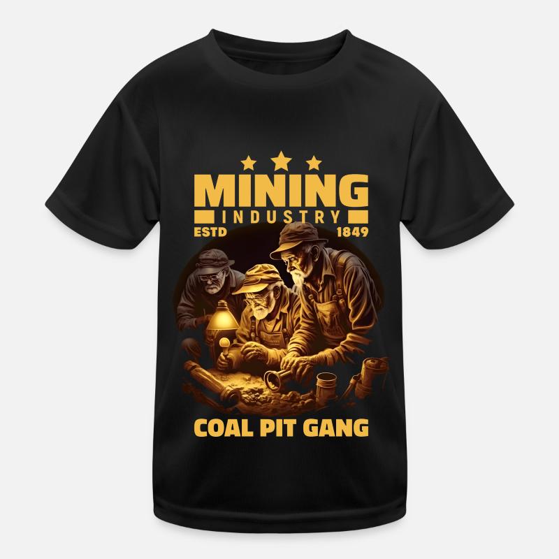 Goldgräber Bergarbeiter Bergleute Bergmann Kinder Funktions-T-Shirt