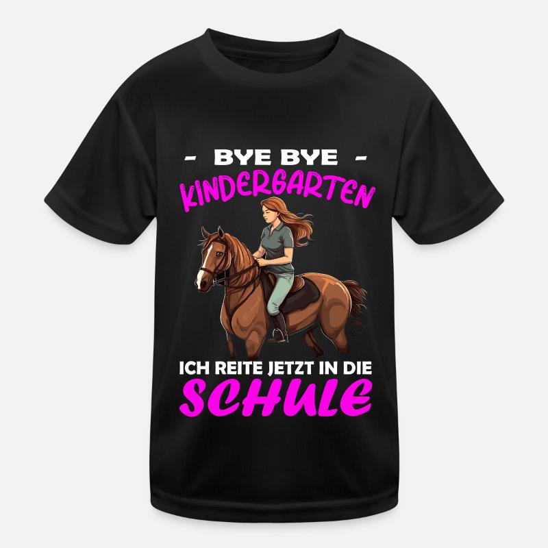 Bye Kindergarten | Schulanfang Einschulung Mädchen Kinder Funktions-T-Shirt