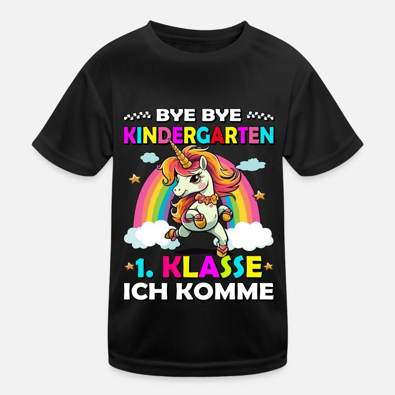 Bye Kindergarten | Schulanfang | Einschulung Kinder Funktions-T-Shirt