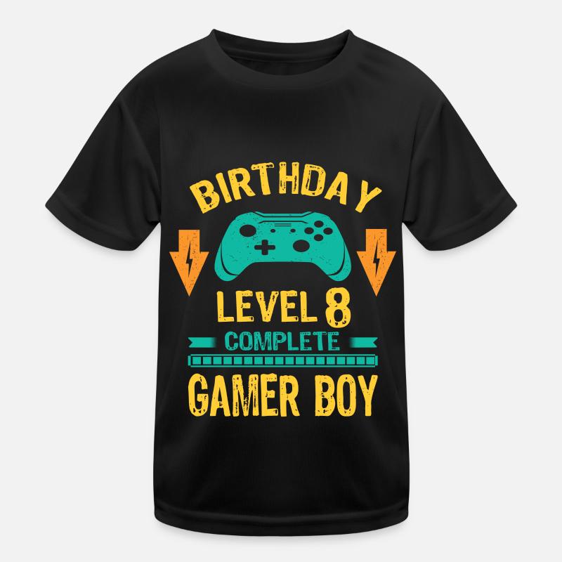 Huit 8 ans BDay Son Garçon Drôle de joueur 8ème 8 ans T-shirt sport Enfant