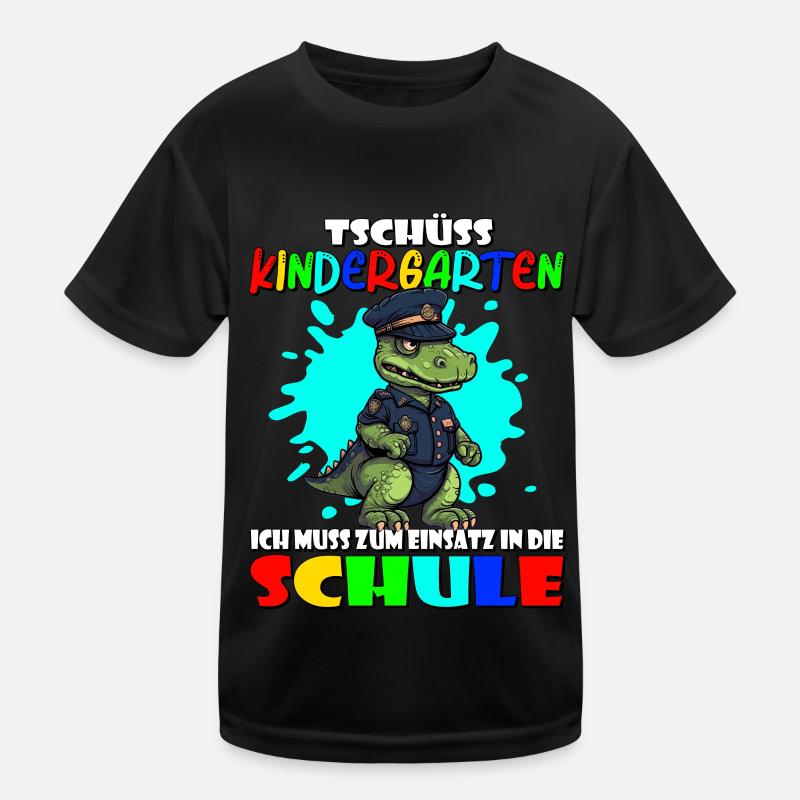 Tschüss Kindergarten | Hallo Schule | Schulanfang Kinder Funktions-T-Shirt