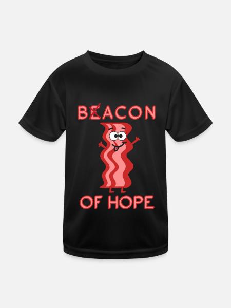 Bacon of Hope Grilling Grillmaster BBQ - Kids Functional T-Shirt - black - Front
