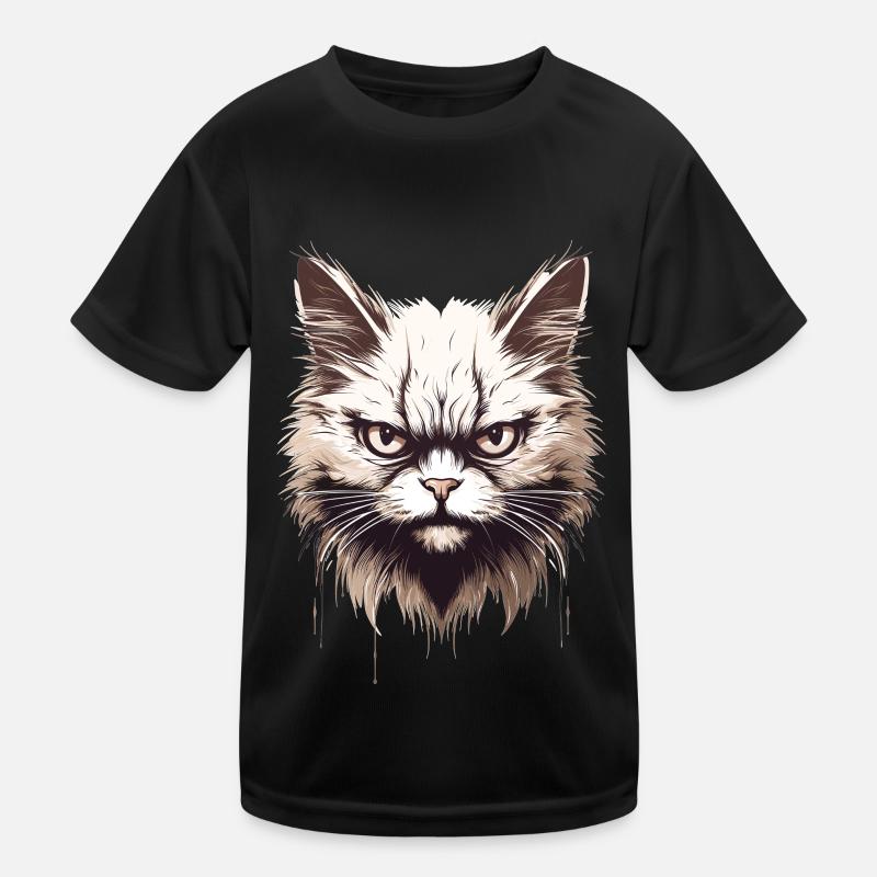 Chat agacé Chat Face Evil House Chat T-shirt sport Enfant