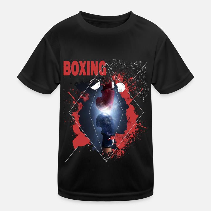 Boxen Boxing Boxer Boxhandschuhe Boxkampf Boxring Kinder Funktions-T-Shirt
