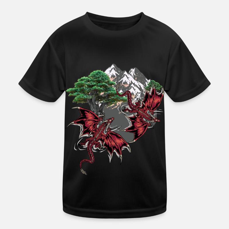 Fantasy Drachen Figur Magie Märchen Märchenfigur Kinder Funktions-T-Shirt