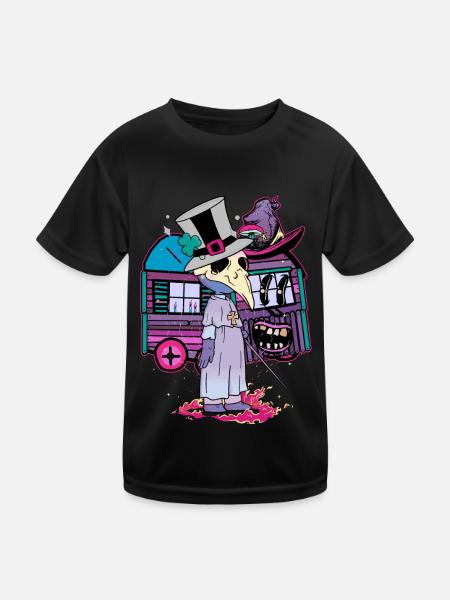 Wizard Witchcraft Witches Fantasy Magic Magical Raven - Kids Functional T-Shirt - black - Front