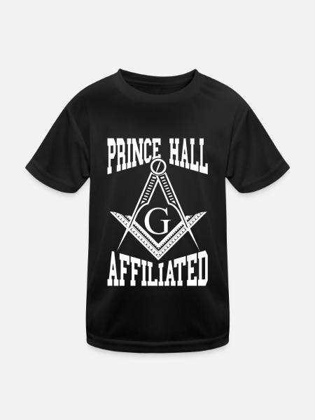 Freimaurer Winkel & Zirkel FREEMASON Prince Hall - Kinder Funktions-T-Shirt - Schwarz - Vorne