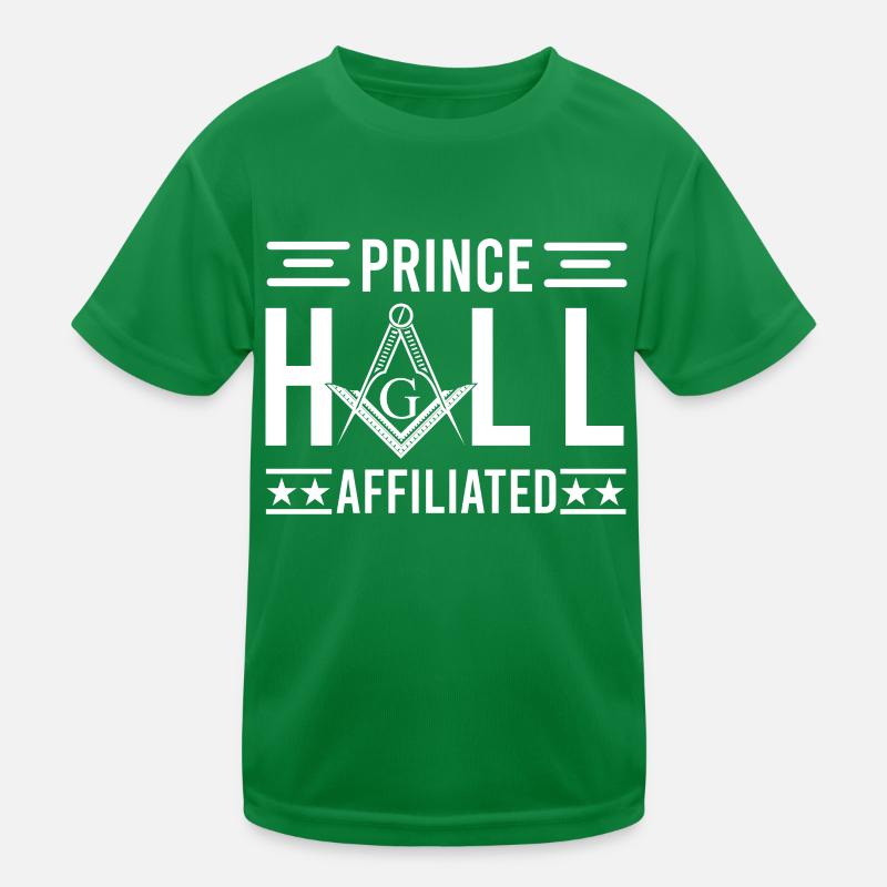 Masonic Angles & Compasses FREEMASON Prince Hall Kids Functional T-Shirt