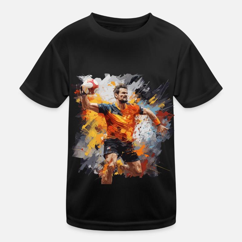 Handball. Player. Watercolour. Kids Functional T-Shirt