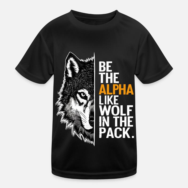 Wolf Wölfe Lustiger Sprüche Wolfsrudel Tiere Kinder Funktions-T-Shirt