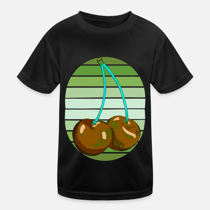 Rockabilly Retro Vintage Cherries Kids Functional T-Shirt