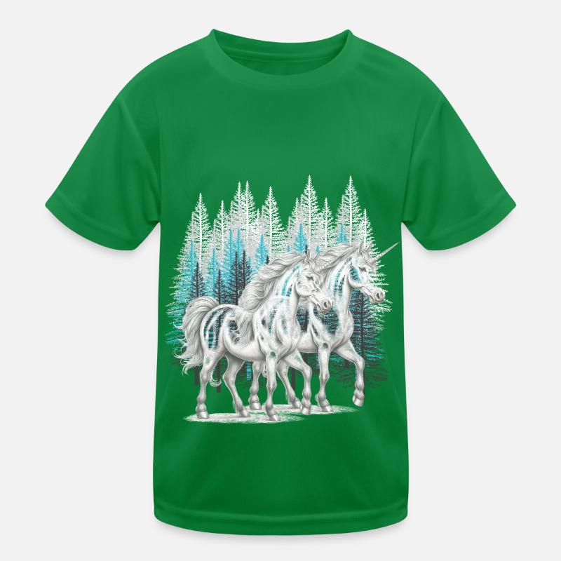 Einhörner Einhorn Fabeltiere Märchenfigur Kinder Funktions-T-Shirt