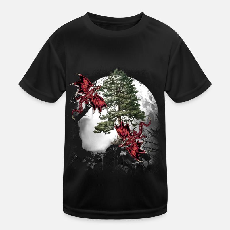 Drache Drachen Fabel Mittelalter Märchen Myth Kinder Funktions-T-Shirt