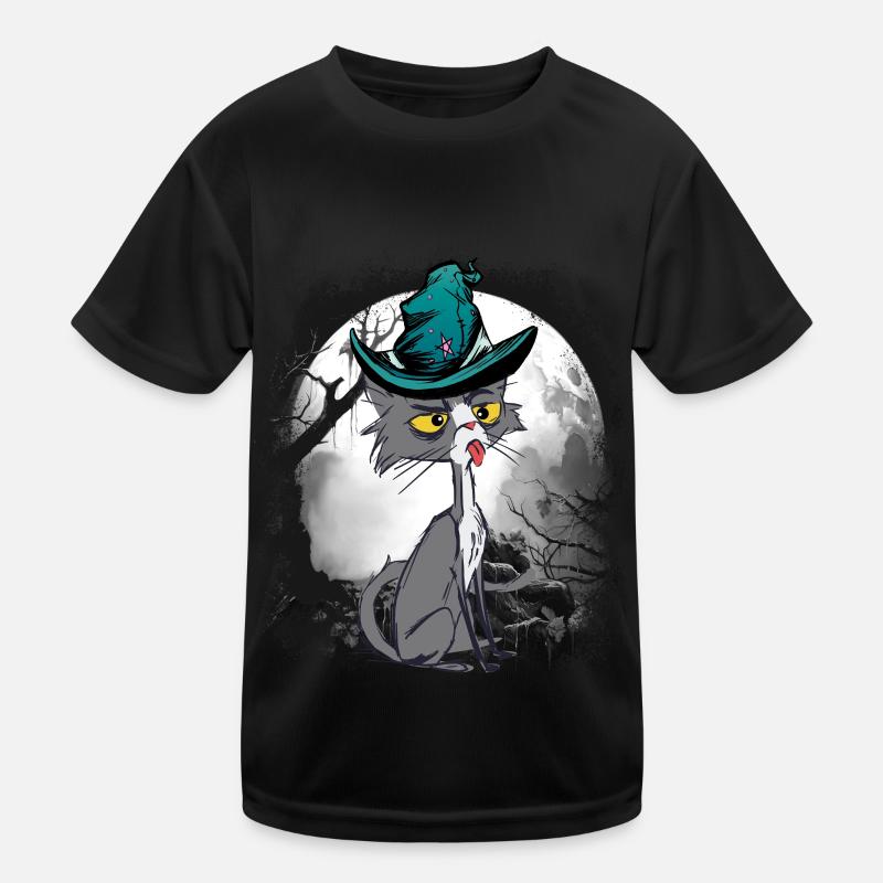 Magisch Katze Katzen Zauberer Märchenfigur Märchen Kinder Funktions-T-Shirt