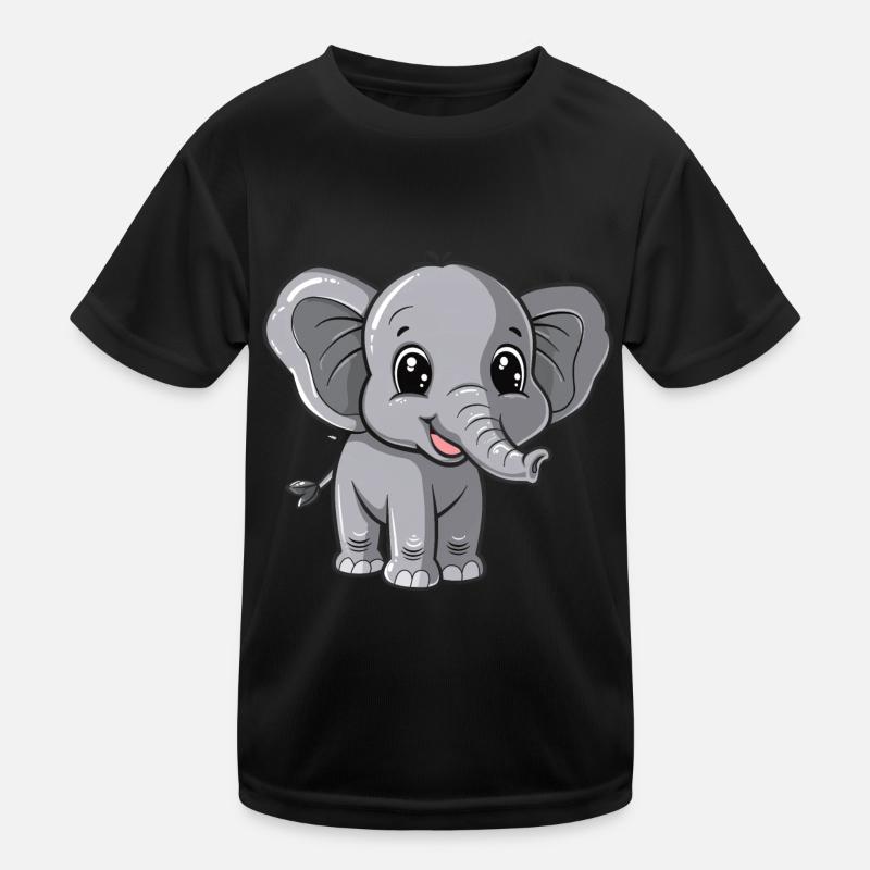 Look mignon de bébé éléphant gris T-shirt sport Enfant