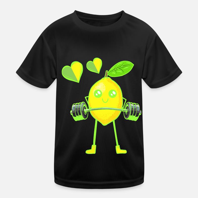 Lemon Weight Exercise Weight GYM Exercise Muscles Kids Functional T-Shirt