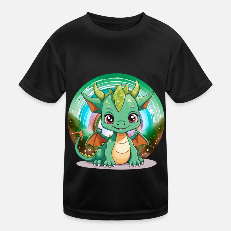 Drache Kinder Drachen Kind Kinder Funktions-T-Shirt