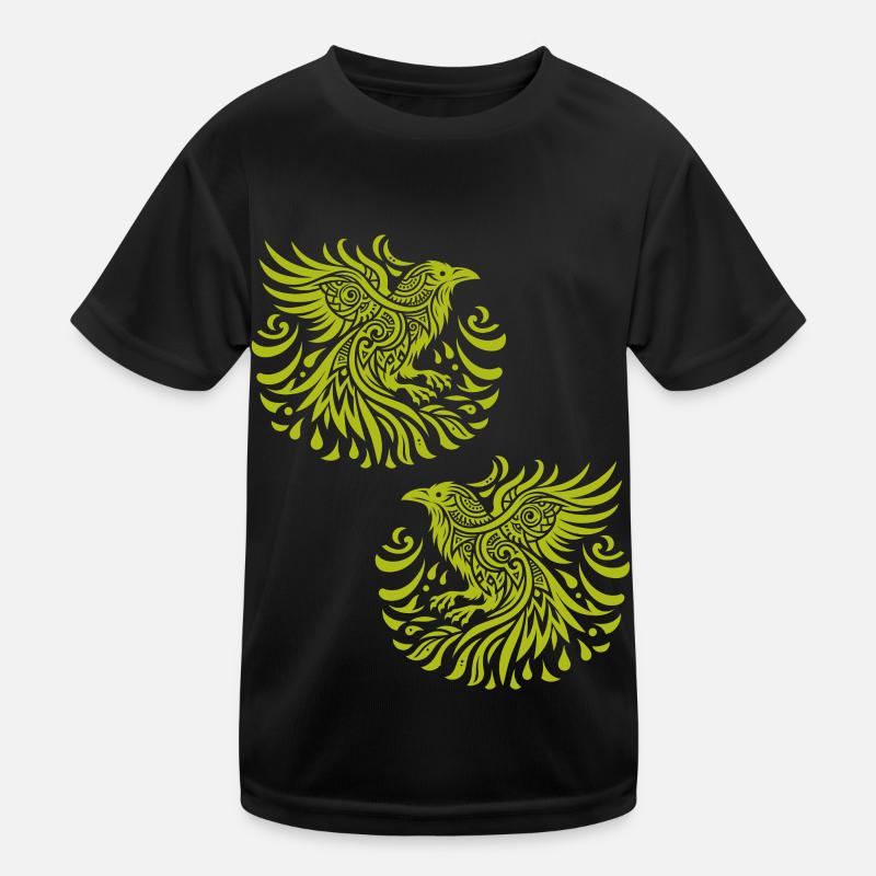 Crow Raven Birds Occult Crows Raven Raven Kids Functional T-Shirt