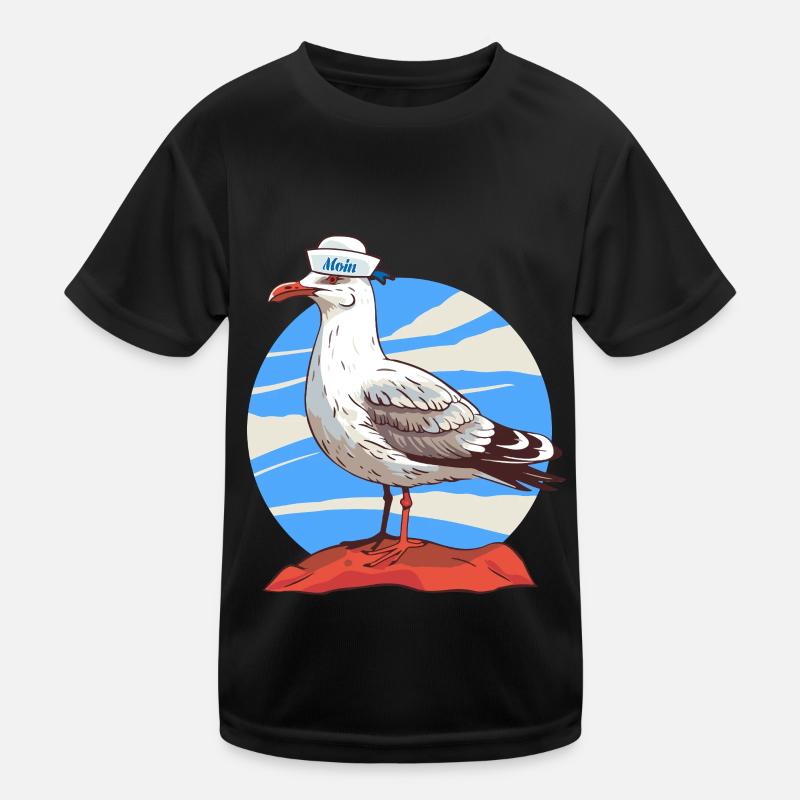 Seagull maritime sailor Kids Functional T-Shirt