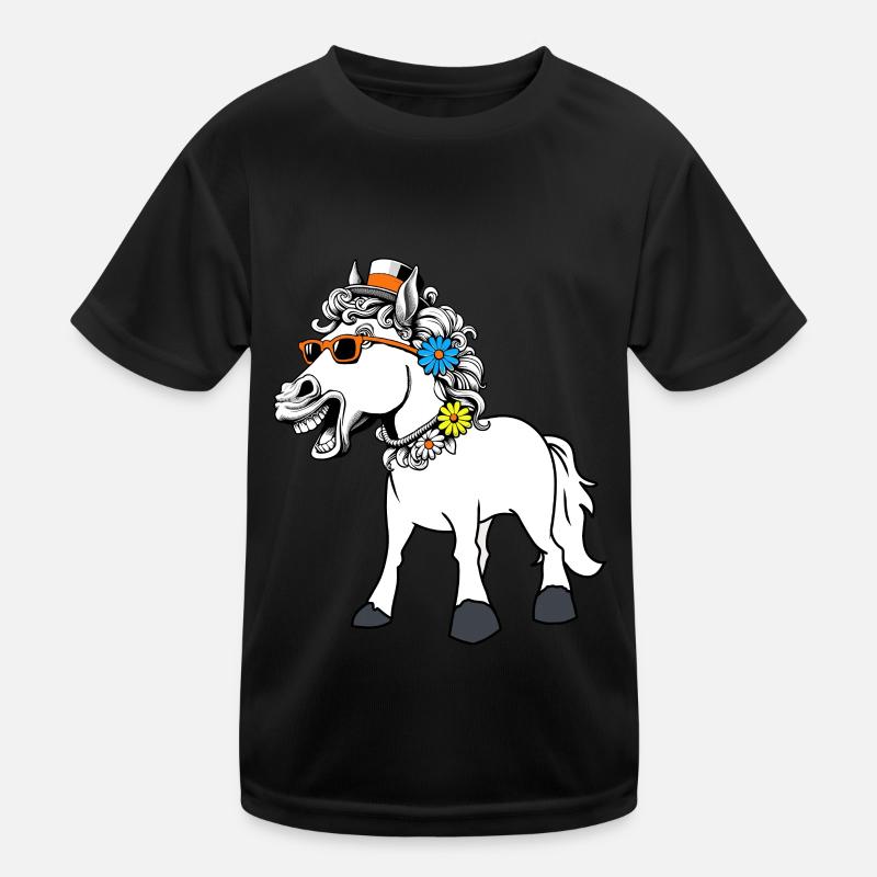 Cheval, Chevaux, Dame, Drôle, Drôle, Drôle, Gaule T-shirt sport Enfant