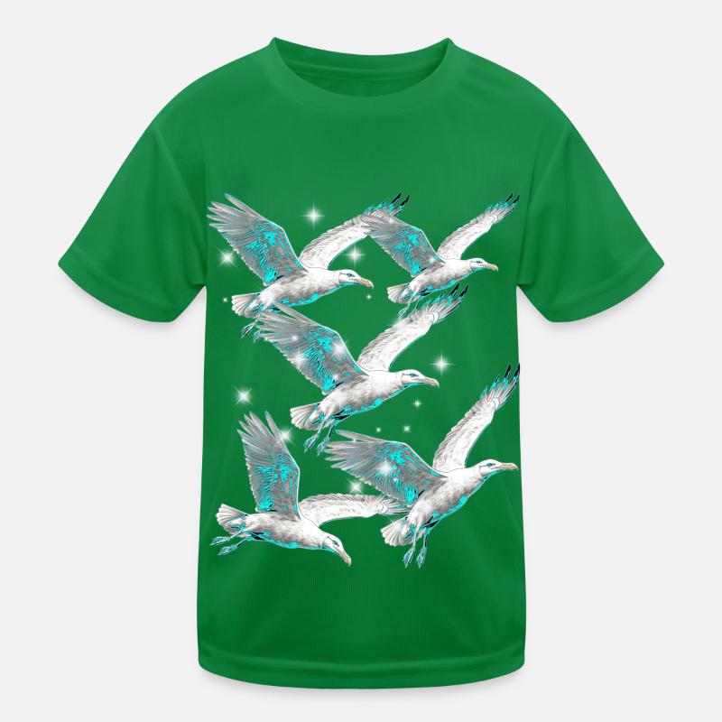 Maritim Möwe Möwen Seevögel Kinder Funktions-T-Shirt