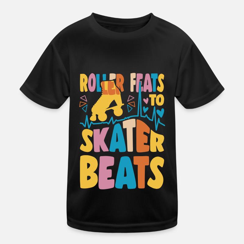 Rollerskater Party Feats To Skater Beats Gift Idea Kids Functional T-Shirt