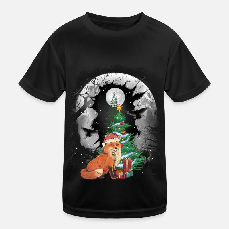 Forest Fox Christmas Christmas Tree Foxes Child Kids Functional T-Shirt
