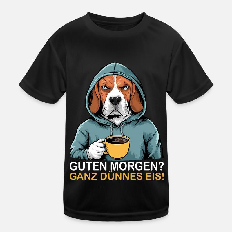 Good morning very thin funny beagle Kids Functional T-Shirt