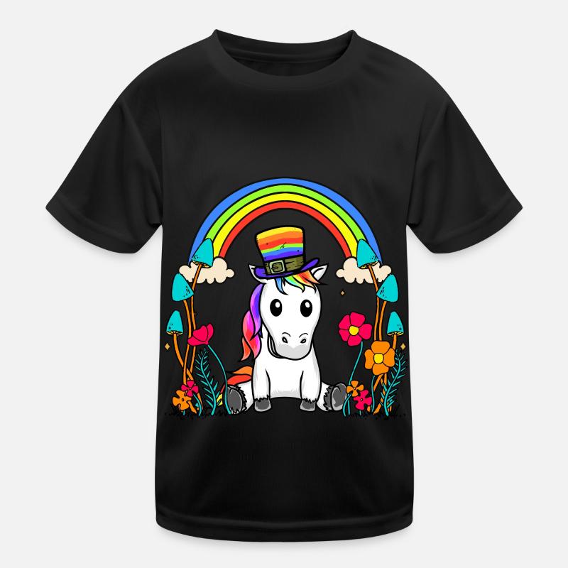 LGBT Regenbogen Einhorn Regenbogenfahne Kinder Funktions-T-Shirt