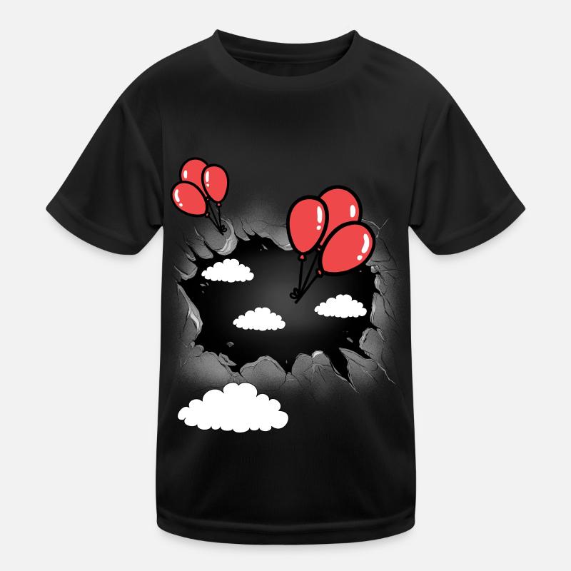 Balloon Celestial Sky Balloons Kids Functional T-Shirt