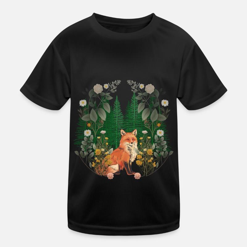 Foxes, Foxes, Forest, Forest Animals, Forest Dwellers Kids Functional T-Shirt