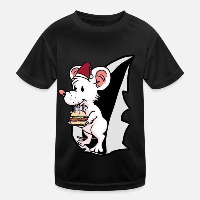 Maus Nikolaus Weihnachtsgeschenk Ratte Ratten Kinder Funktions-T-Shirt