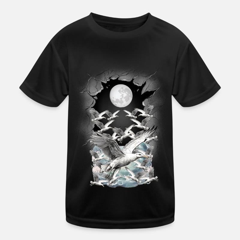 Möwen Möwe maritim Kinder Funktions-T-Shirt