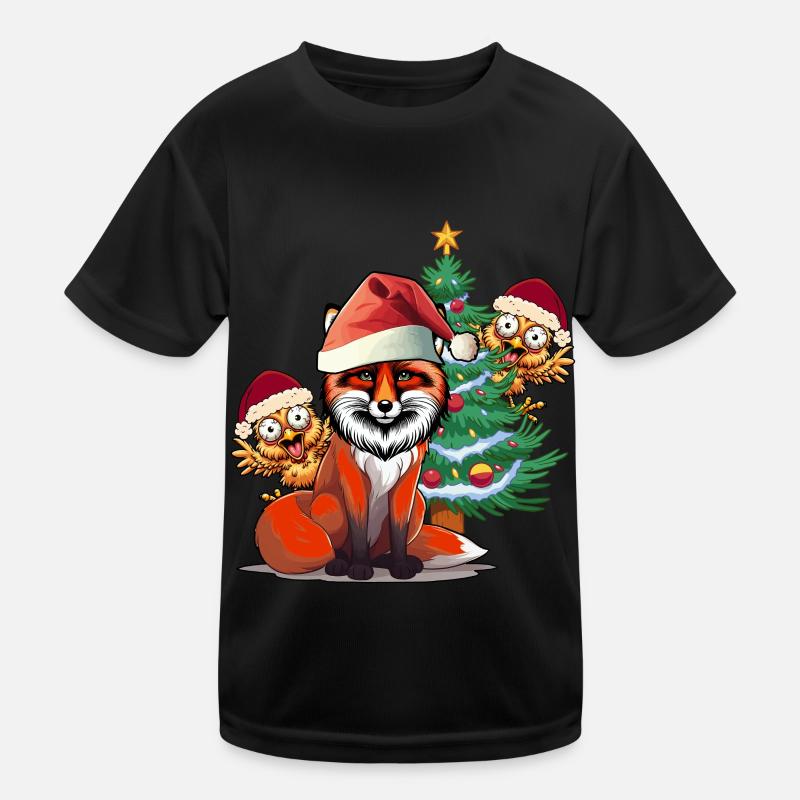 Fox Chicken Coop Poulets de Noël Arbre de Noël T-shirt sport Enfant