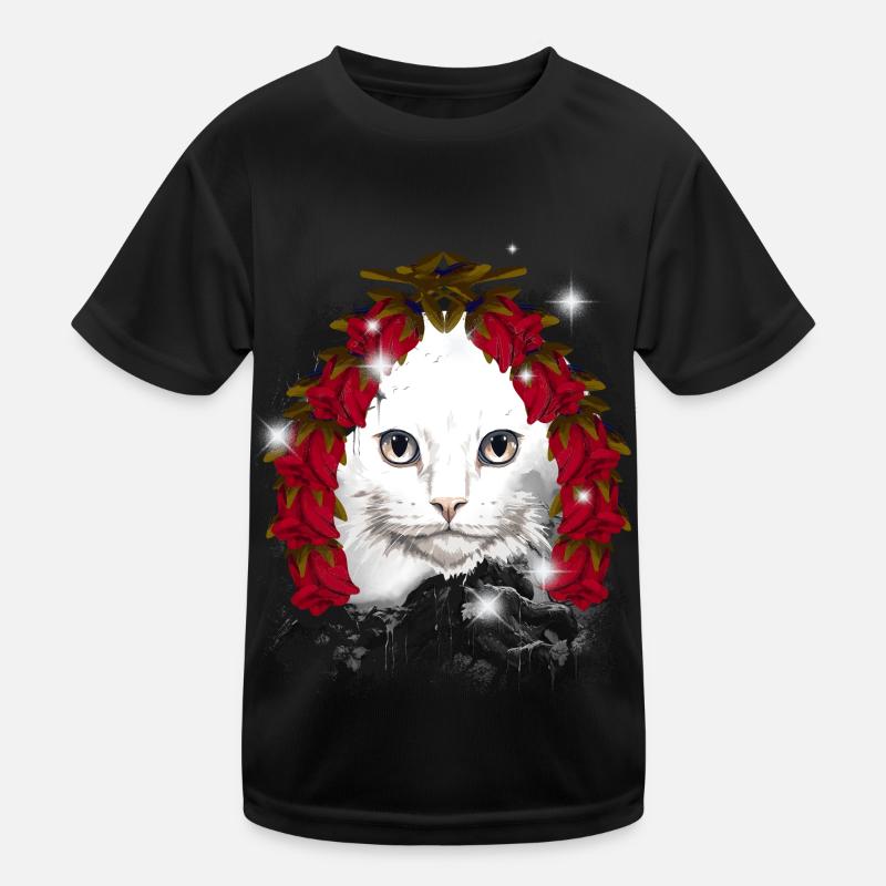Weihnachtsgeschenk Katze Märchen Märchenfigur Xmas Kinder Funktions-T-Shirt