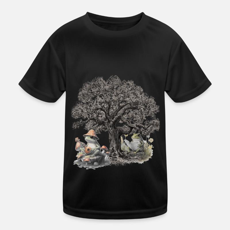 frog frogs nature nature lover toad children Kids Functional T-Shirt