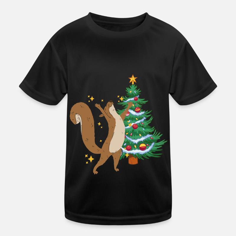 Tannenbaum Weihnachtsbaum Eichhörnchen Xmas Kinder Funktions-T-Shirt