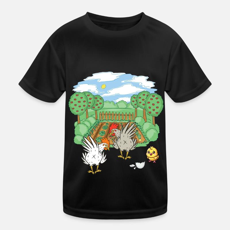 Garten Hobbygärtner Hühner Huhn Küken Eier Kinder Funktions-T-Shirt