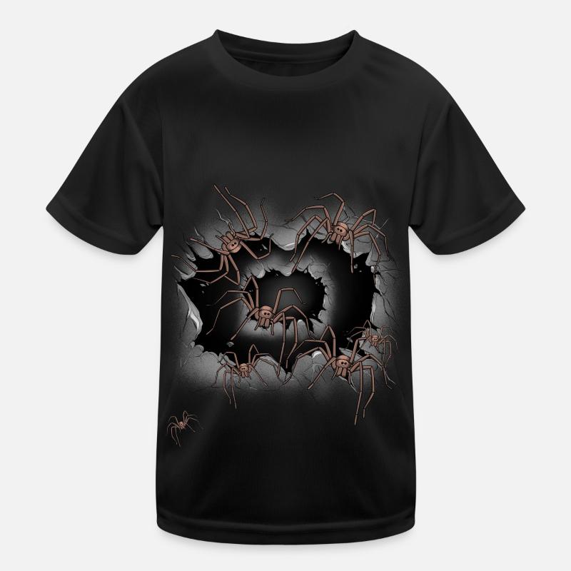 Araignées d’Halloween Araignées araignées Phobie Panique T-shirt sport Enfant