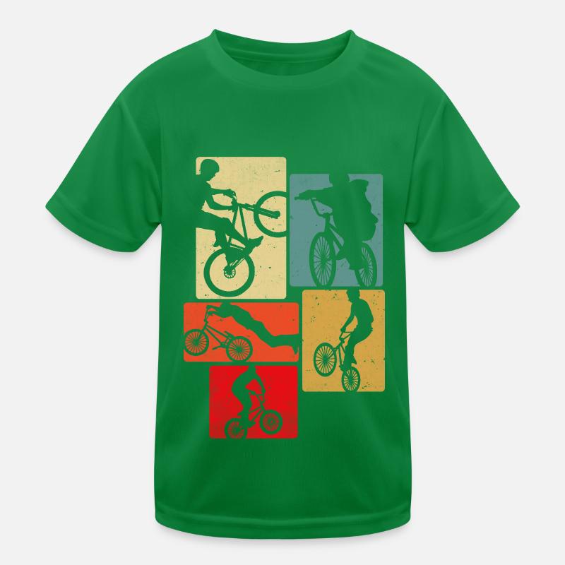 Fahrrad Retro Kinder Funktions-T-Shirt