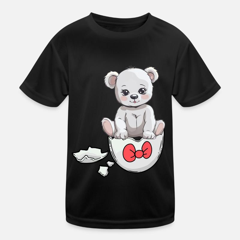 Teddy Bear Birth Baby Eggshell Hatch Kids Functional T-Shirt