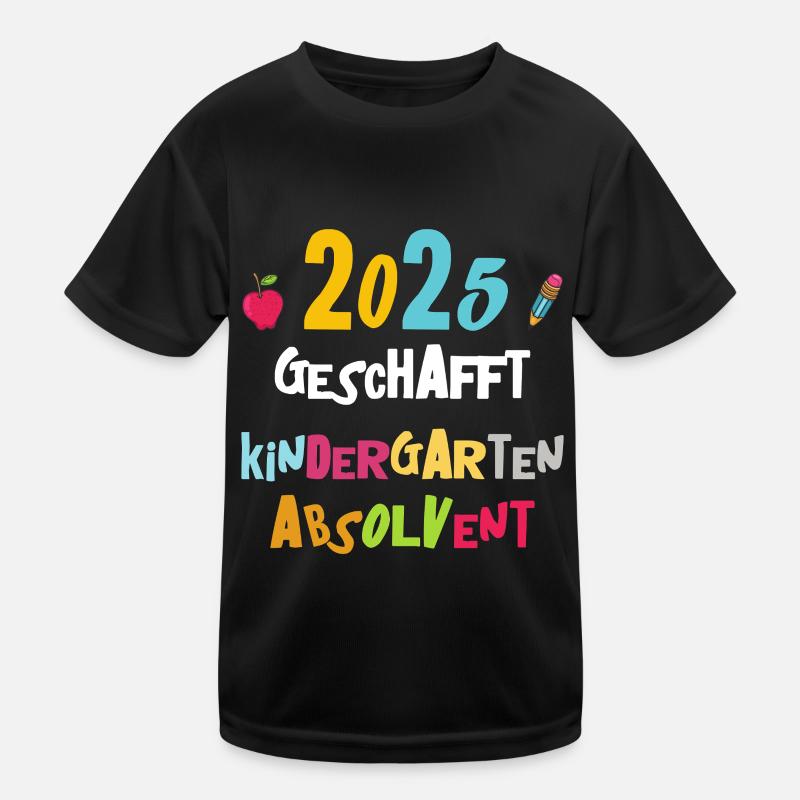 Abschied Kindergarten 2025 Geschenk Mädchen Jungen Kinder Funktions-T-Shirt