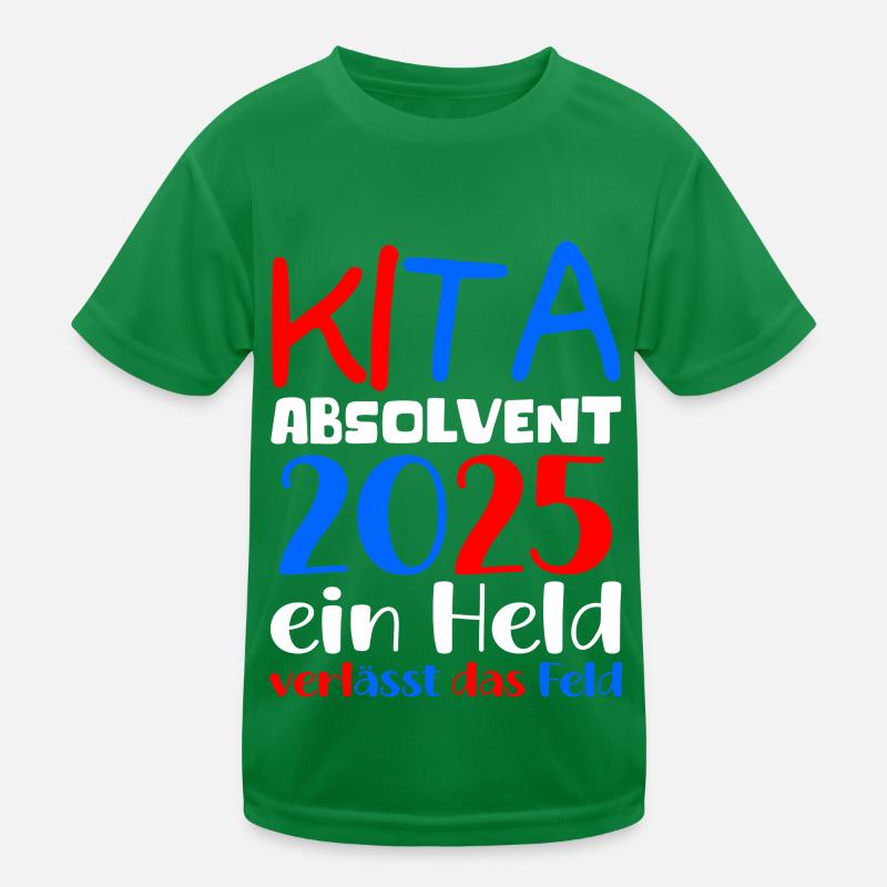 Abschied Kindergarten 2025 Geschenk Mädchen Jungen Kinder Funktions-T-Shirt