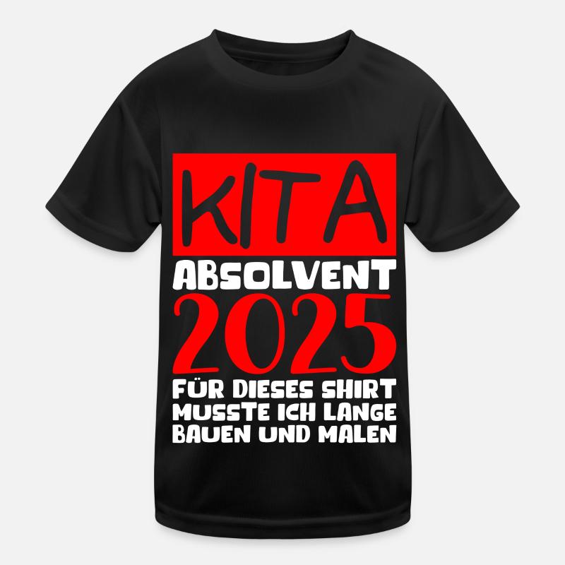 Abschied Kindergarten 2025 Geschenk Mädchen Jungen Kinder Funktions-T-Shirt